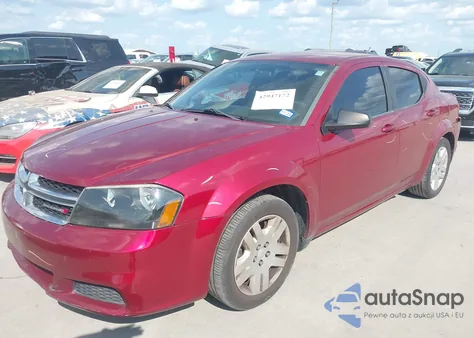 2014 Dodge Avenger Se из США, поврежденный, VIN 1C3CDZAB5EN228256